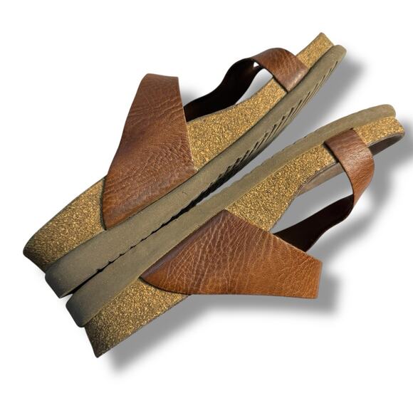 MEPHISTO Helen Womens Toe Loop Sandals US 7 Euro 37 Desert Tan Brown Leather - Picture 9 of 13